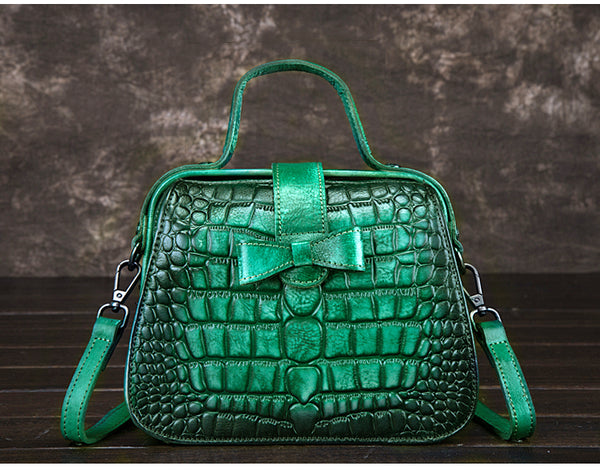 Women Doctors Bag Alligator Pattern Leather Handbags Crossbody Bags fashion