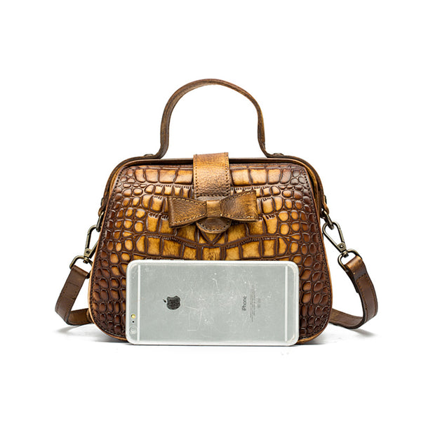 Women Doctors Bag Alligator Pattern Leather Handbags Crossbody Bags gift