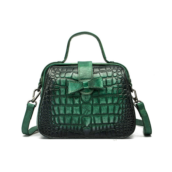 Women Doctors Bag Alligator Pattern Leather Handbags Crossbody Bags stylish