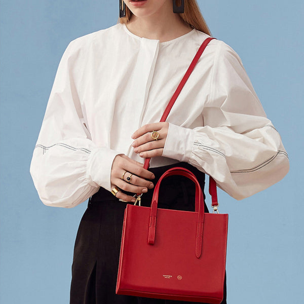 Women Red Leather Handbags Small Crossbody Bags Purse for Women best