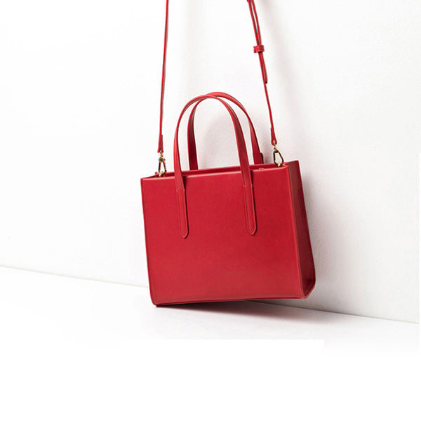 Women Red Leather Handbags Small Crossbody Bags Purse for Women fashion