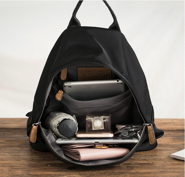 Womens Boho Leather Backpack Bag Leather Rucksack For Women Capacity