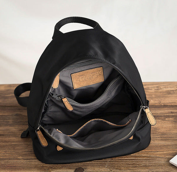 Womens Boho Leather Backpack Bag Leather Rucksack For Women Inside