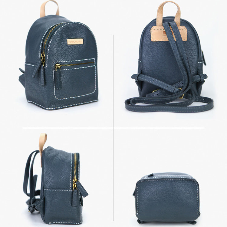 fossil mini backpacks Women's Blue Leather Mini Backpack Bag Purse Trendy Backpacks for Wome – igemstonejewelry