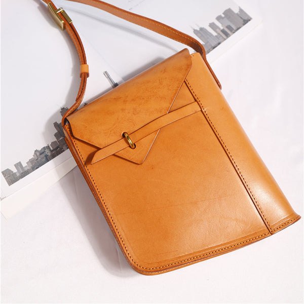 Women's Brown Leather Satchel Shoulder Bag Genuine Leather Crossbody Bags For Women Brown