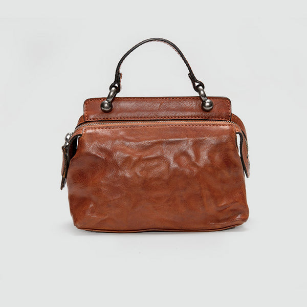 Women's Designer Tan Leather Crossbody Handbags Side Bag Purses for Womens Genuine Leather