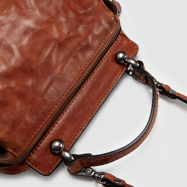 Women's Designer Tan Leather Crossbody Handbags Side Bag Purses for Womens Original