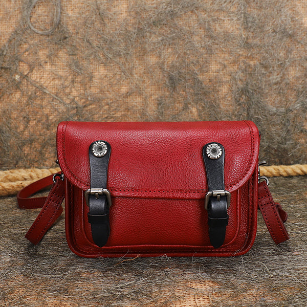 Vintage Women's Genuine Leather Crossbody Messenger Bag Satchel Purse Bag for Women Accessories