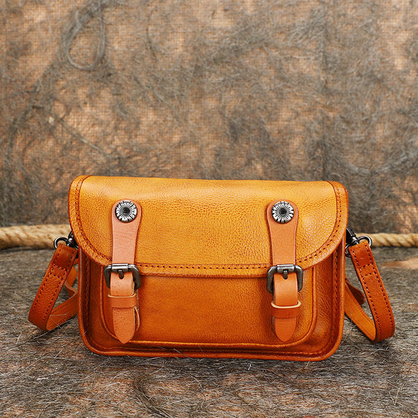 Vintage Women's Genuine Leather Crossbody Messenger Bag Satchel Purse Bag for Women Affordable