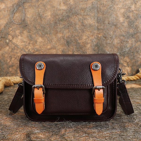Vintage Women's Genuine Leather Crossbody Messenger Bag Satchel Purse Bag for Women Best