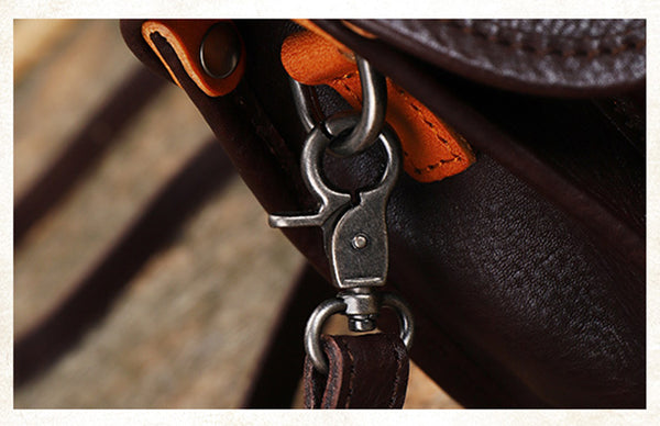 Vintage Women's Genuine Leather Crossbody Messenger Bag Satchel Purse Bag for Women Details