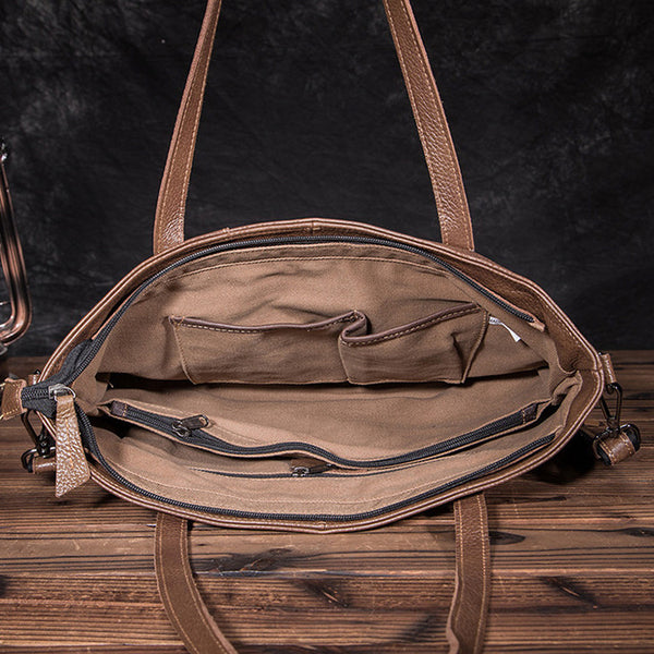 Women's Hobo Leather Fringe Handbags Purse Tote Bag With Zipper for Women Designer
