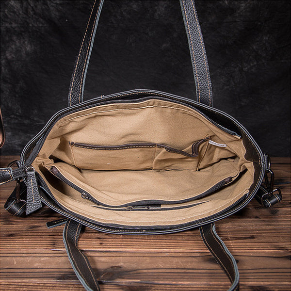 Women's Hobo Leather Fringe Handbags Purse Tote Bag With Zipper for Women Gift