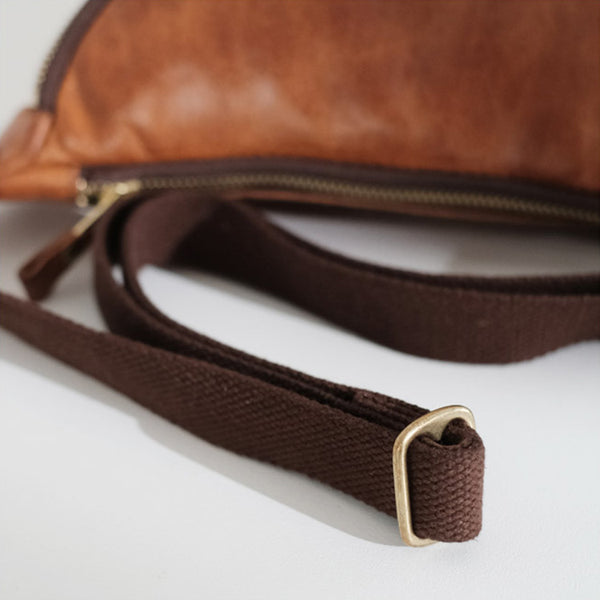 Women's Leather Chest Sling Bag Crossbody Sling Bag Genuine-Leather