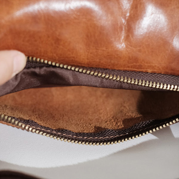 Women's Leather Chest Sling Bag Crossbody Sling Bag Handmade