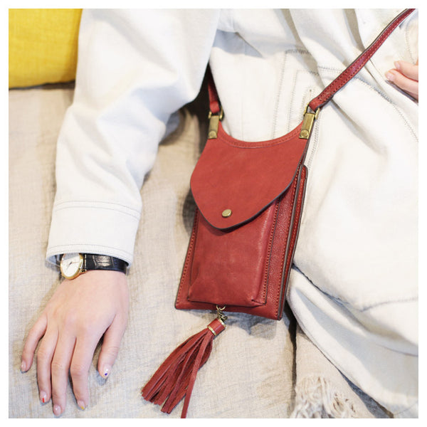 Women's Leather Crossbody Phone Bag Mini Satchel Purse Side Bag for Womens Beautiful