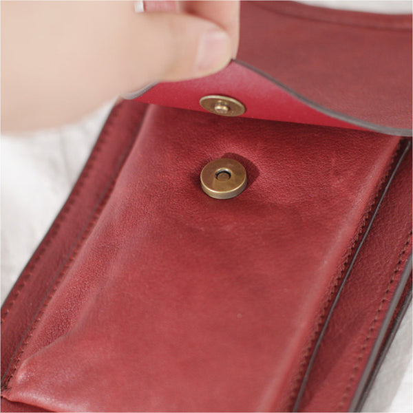 Women's Leather Crossbody Phone Bag Mini Satchel Purse Side Bag for Womens Designer