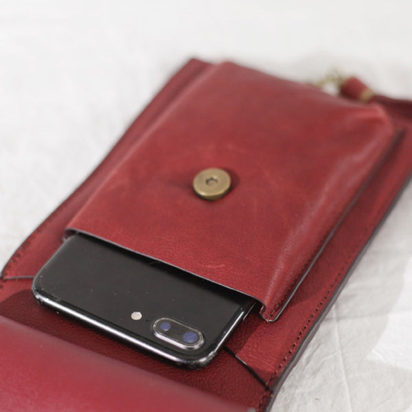 Women's Leather Crossbody Phone Bag Mini Satchel Purse Side Bag for Womens Original