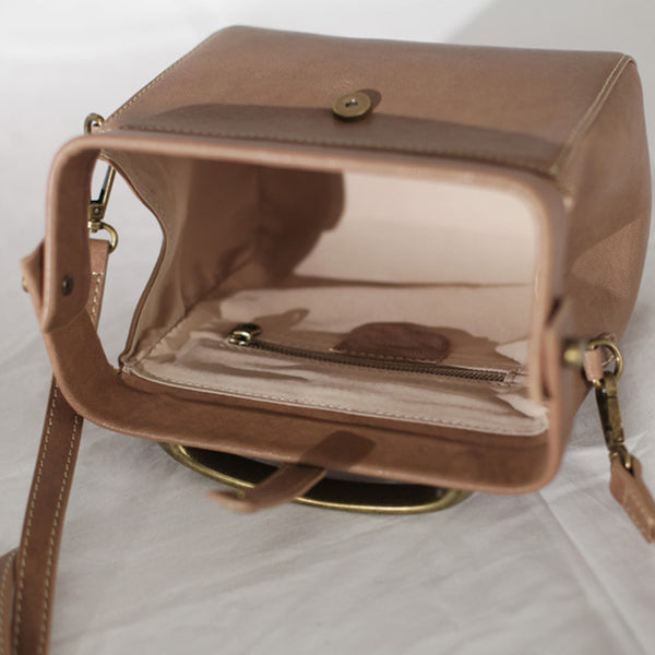 Women's Leather Doctor Bag Purse Crossbody Handbags Side Bag for Womens Chic