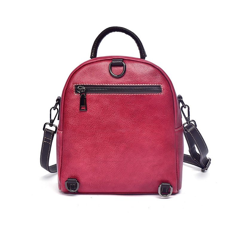 designer mini convertible backpack Women's Mini Leather Convertible Backpack Crossbody Bag Leather Rucksa – igemstonejewelry