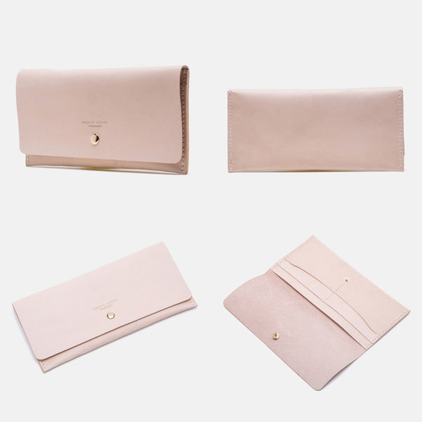 Women's Pink Leather Billfolds Long Wallet Purse Ladies Leather Wallets Boutique