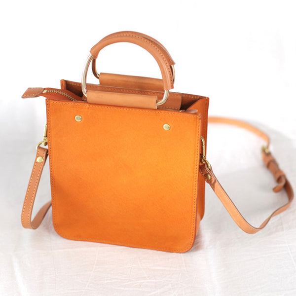 Women's Small Brown Leather Crossbody Tote Bags Purse Crossbody Handbags for Women Stylish