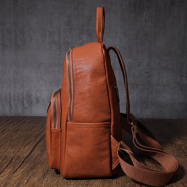 Women's Small Genuine Leather Backpack Bag Purse Trendy Backpacks For women Genuine Leather