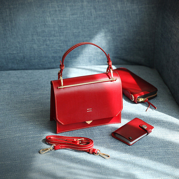 Women's Small Leather Satchel Handbags