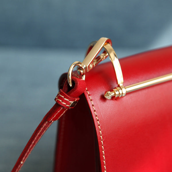Women's Small Leather Satchel Handbags Over The Shoulder Bag