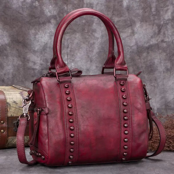 Women's Small Leather Shoulder Bag Top Handle Handbag For Women Casual