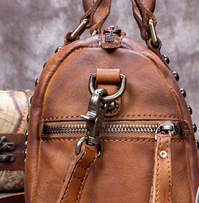 Women's Small Leather Shoulder Bag Top Handle Handbag For Women Durable