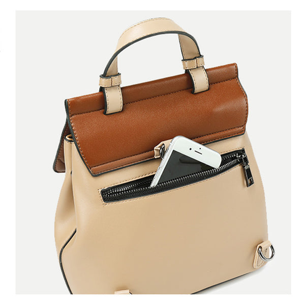 Women's Small Stylish Leather Backpack Handbag Purse Designer Handbags for Women Original