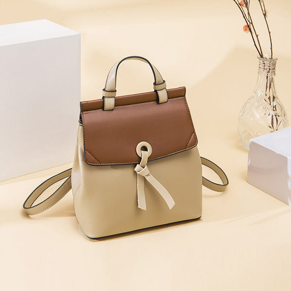 Women's Small Stylish Leather Backpack Handbag Purse Designer Handbags for Women work bag