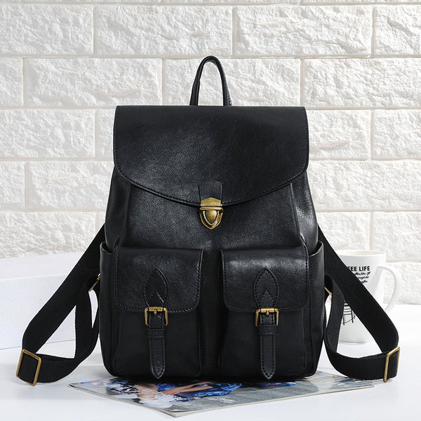 Womens Back Pack Black Leather Womens Backpack Purse For Women