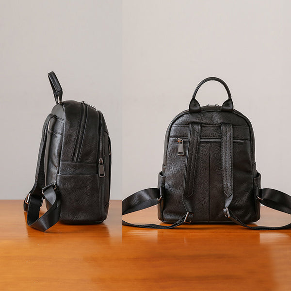 Womens Black Leather Backpack Purse Cool Backpacks for Women Designer