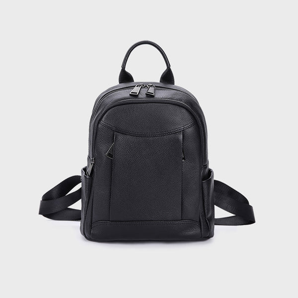 Womens Black Leather Backpack Purse Cool Backpacks for Women