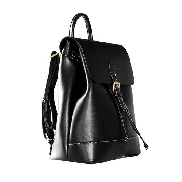 Womens Black Leather Backpack Purse Cute Backpacks for Women