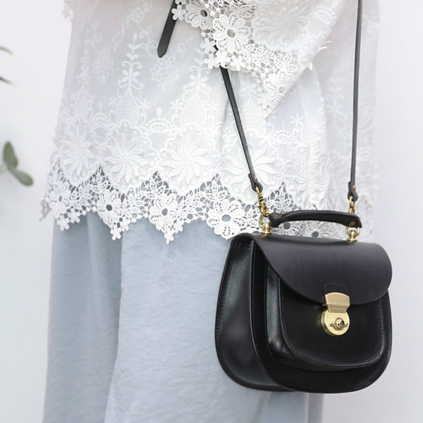  Womens Black Leather Small Crossbody Handbags Bags Purse for Women black