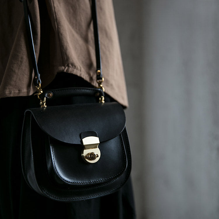 Womens Black Leather Small Crossbody Handbags Bags