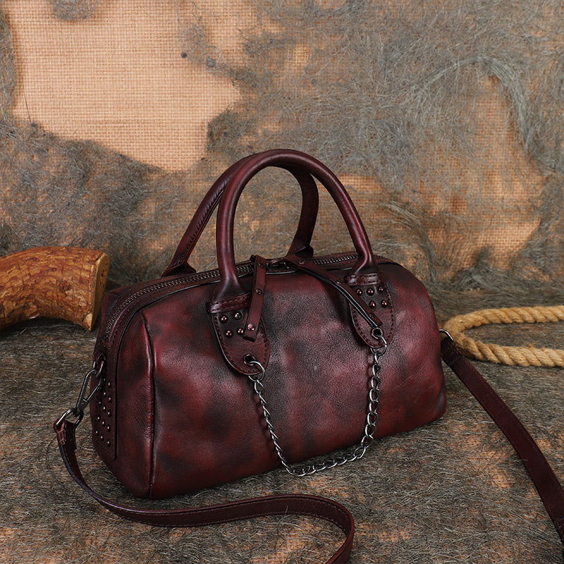 Personalized Leather Messenger Bag Men's Leather Briefcase Crossbody L –  LISABAG