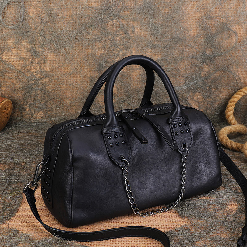 Michael Kors Bag MK Florence Black Leather Satchel Handbag 38T8CRES8L for  sale online | eBay