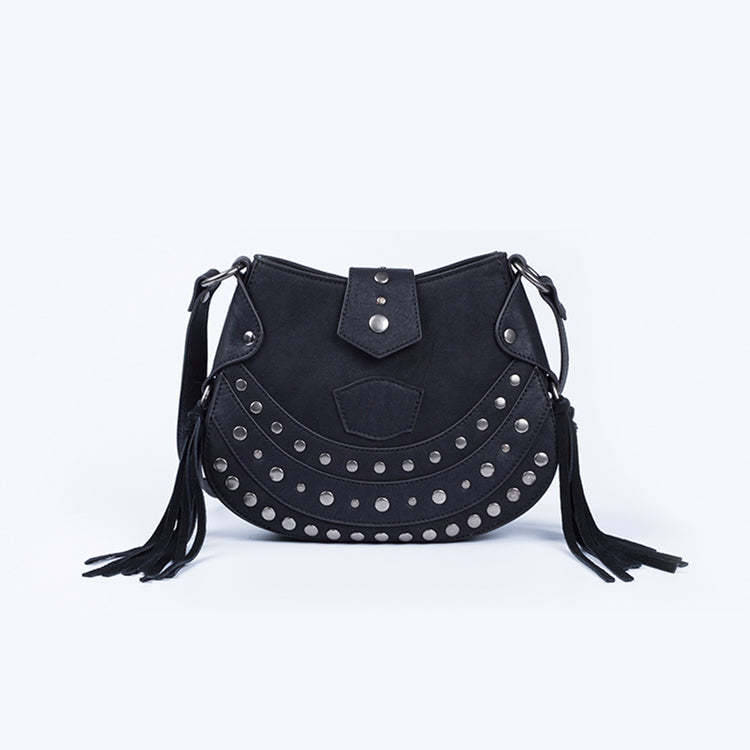 Fringe Crossbody Bag in Black – Bolsa Nova Handbags