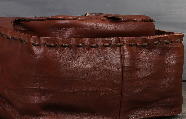Womens Boho Leather Backpack Bag Leather Rucksack For Women Details