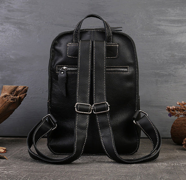 Womens Boho Leather Backpack Bag Leather Rucksack For Women Genuine Leather
