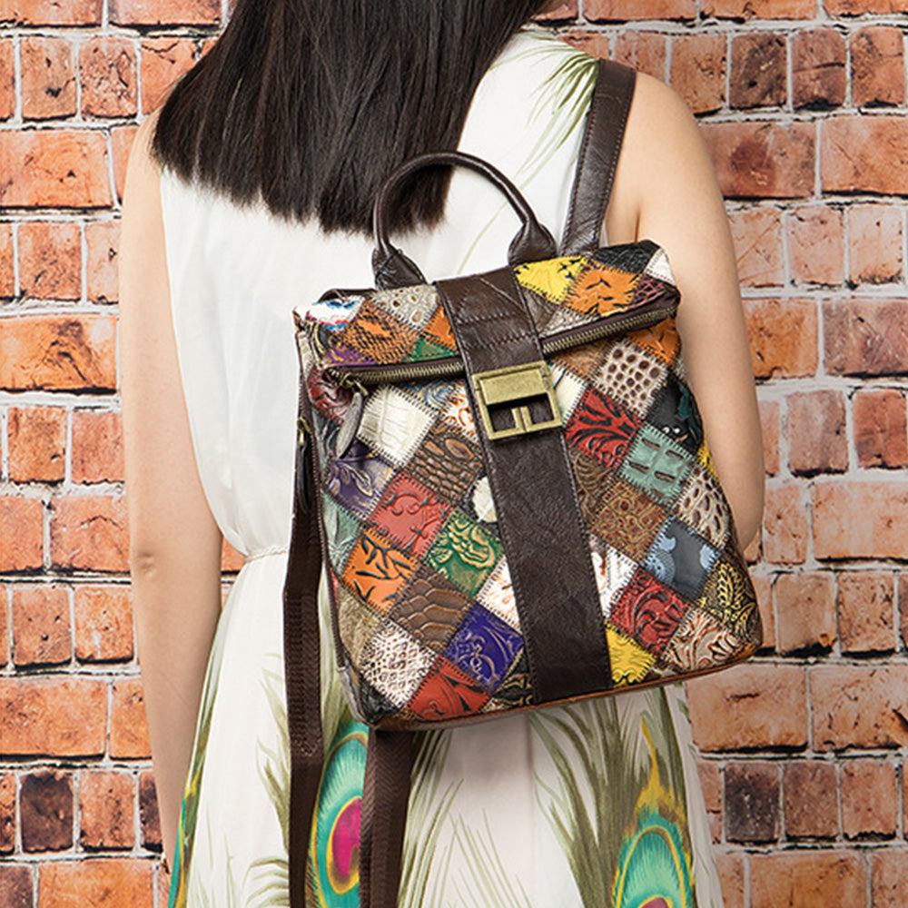 Women's Midsize patchwork backpack I