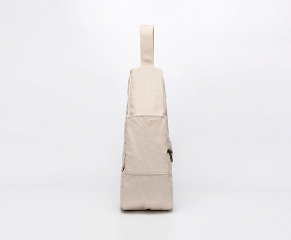 Womens Canvas Chest Bag White Crossbody Sling Bag For Women Designer
