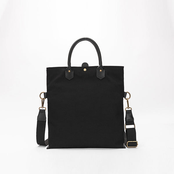 Womens Canvas Crossbody Tote Shoulder Handbags Black