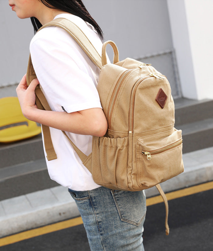 Cute Womens Canvas Backpack Purse Rucksack For Women – igemstonejewelry