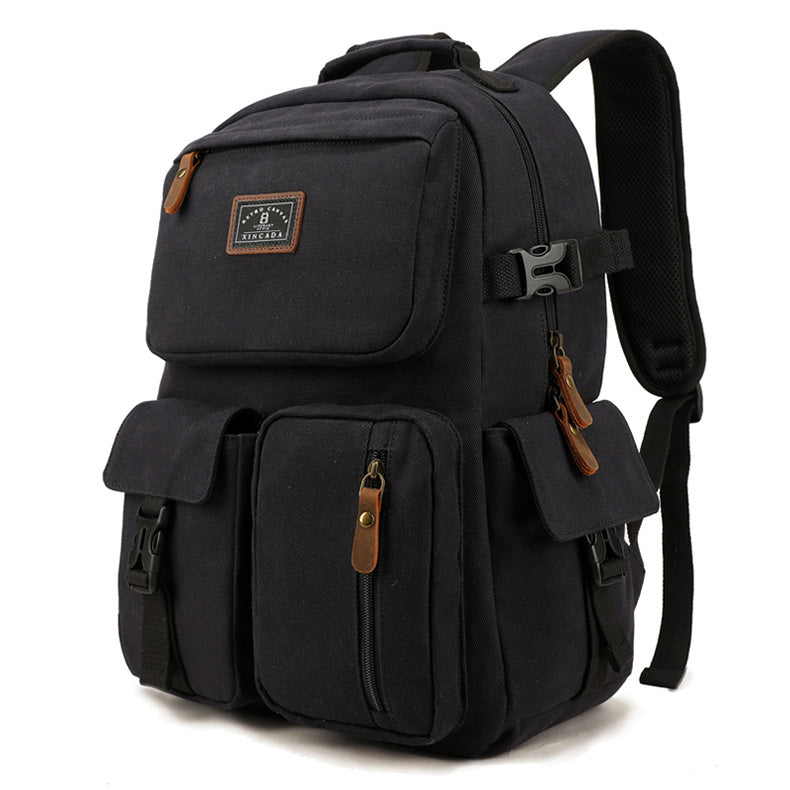 Womens Canvas Travel Backpack Rucksacks Stylish Backpacks For Women Black