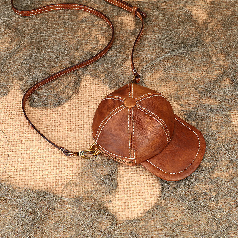 Womens Cap Shaped Mini Leather Crossbody Purse Cross Shoulder Bag Affordable